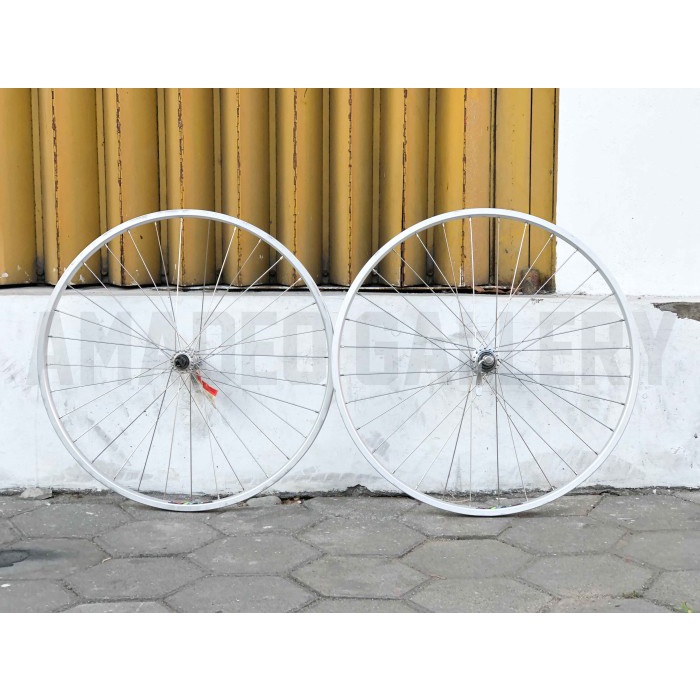 WHEELSET 26 MTB VINTAGE SILVER WOLBER AT 18 FRANCE SHIMANO ACERA M290