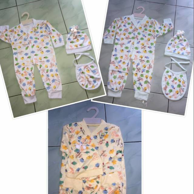 Baju Jumper Bayi Anak Celemek &amp; Topi Lengan Panjang (Tirex)