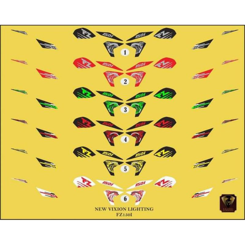 STIKER STRIPING VARIASI DAN LAMINASI VIXION NVL FZ 150