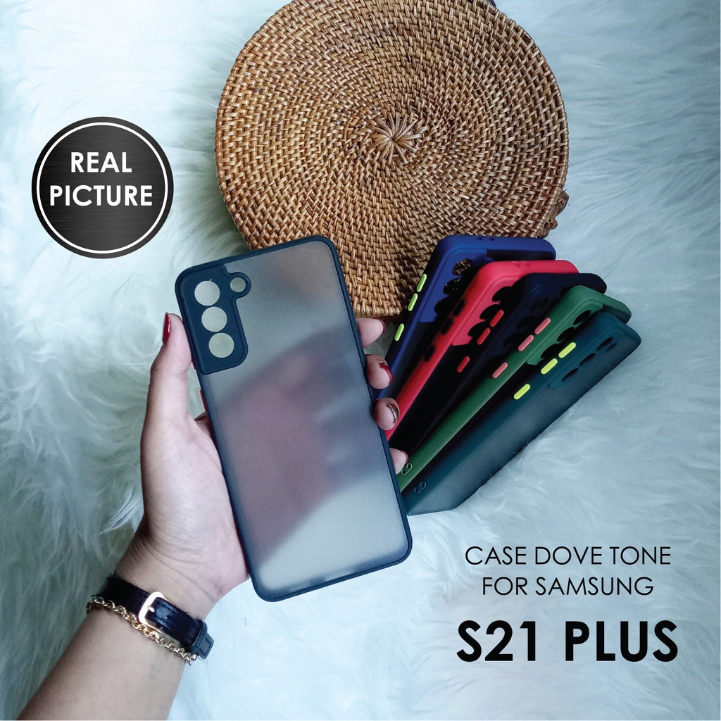 CASE HP SAMSUNG S21 PLUS SOFTCASE DOVE MATTE PLUS PELINDUNG CAMERA