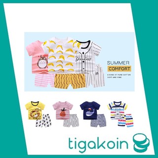  Baju  Jumper  Pendek Anak Bayi  Set Kaos  Dengan Celana Piyama 