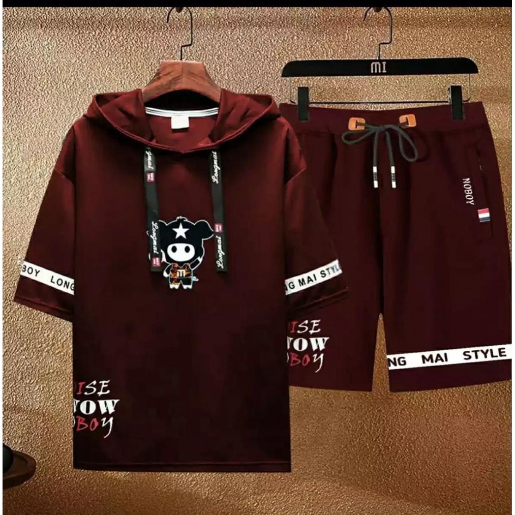 SETELAN HOODIE OISE CMS TERBARU-SETELAN LENGAN PENDEK TERBARU MODEL MASAKINI