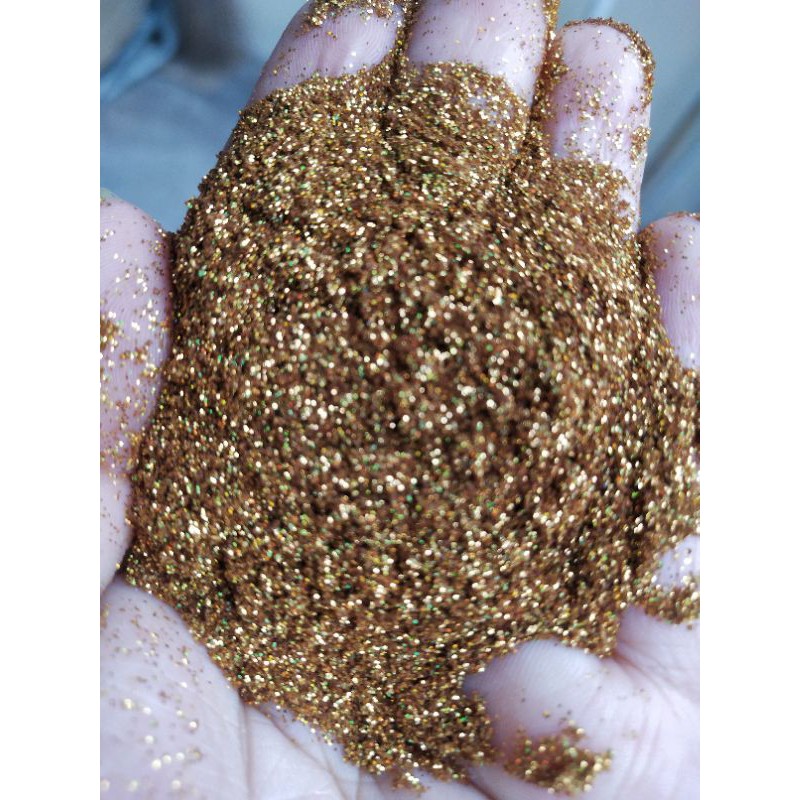 SERBUK GLITTER DEEP GOLD HOLOGRAM