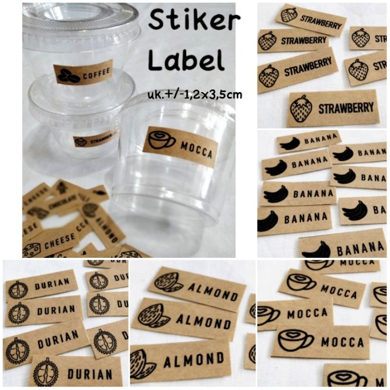 

[100PCS] STIKER LABEL RASA/STICKER LABEL KRAFT/STIKER LABEL CUSTOM/STIKER KUE/STIKER KEMASAN MURAH