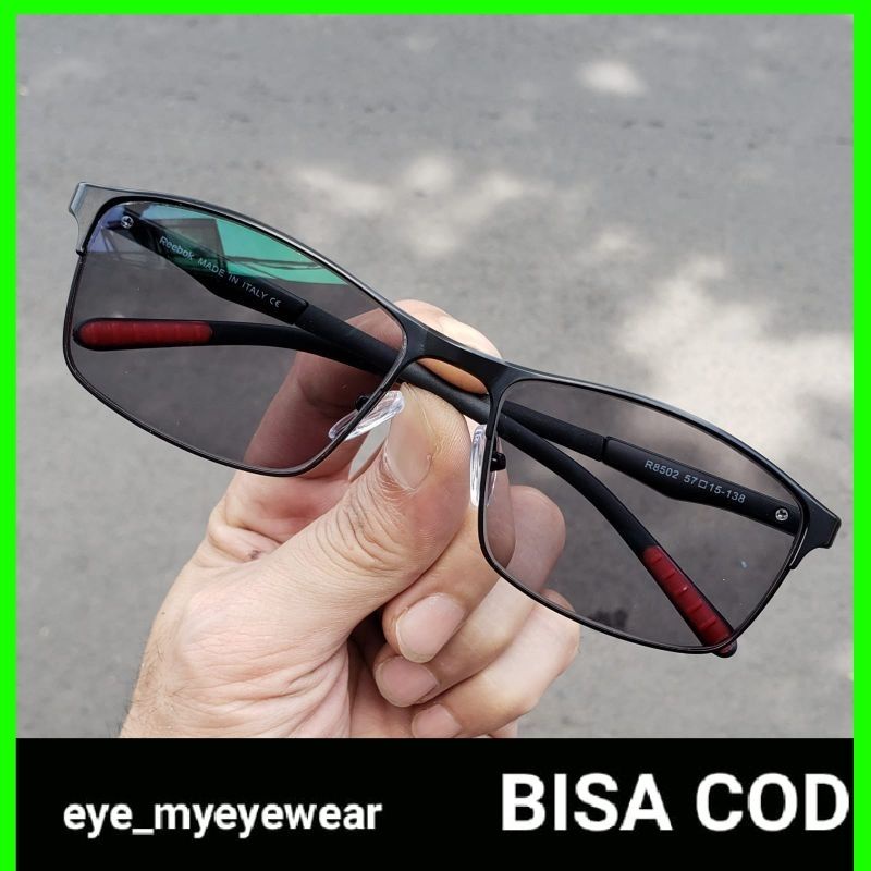 kacamata Antiradiasi Photocromic Bluecromic Gratis Frame Lensa Minus Normal Slinder 8502