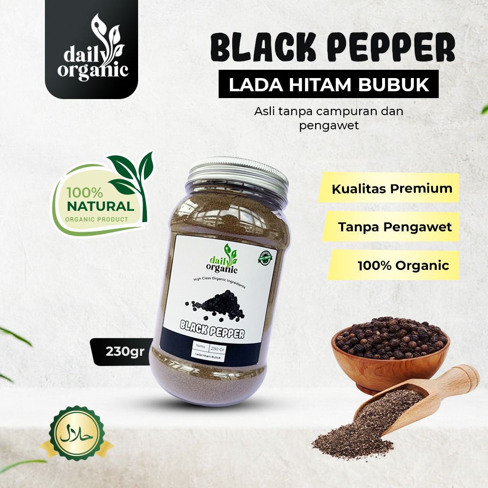 Lada Hitam Bubuk / Black Pepper Premium Daily Organic