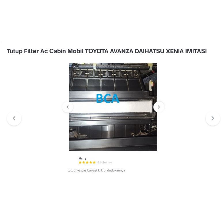 TUTUP FILTER AC Mobil TOYOTA AVANZA RUSH VELOZ DAIHATSU XENIA TERIOS ALL NEW XENIA AGYA AYLA CAYLA SIGRA