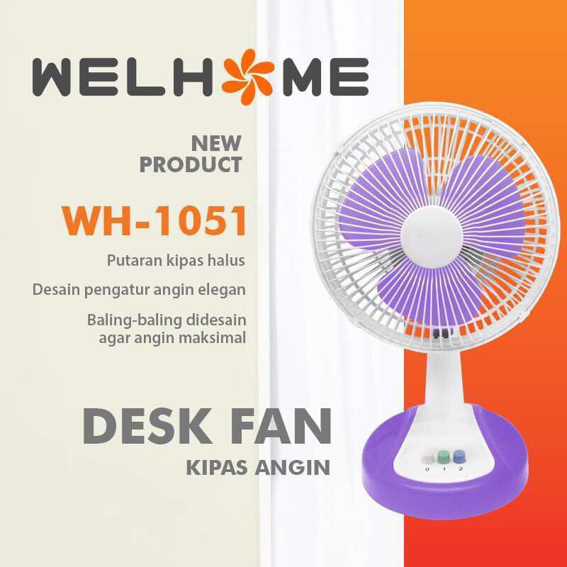 Kipas Angin Meja/Desk Fan / Kipas Angin Dinding WH 1051 Welhome