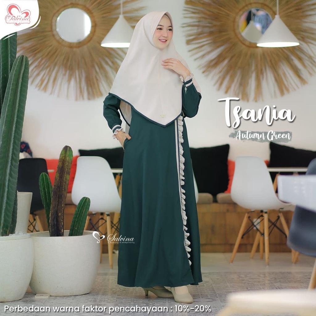 Salvina Hijab  Gamis Tsania Quality Premium Syari'i Dress - One Set KHimar