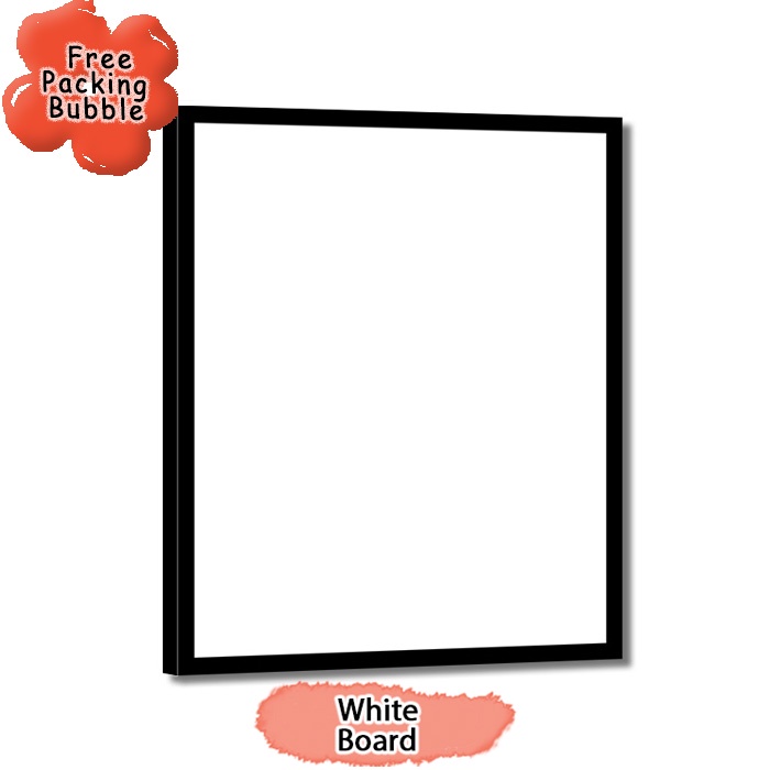 

White Board Melamin / Papan Tulis Putih Ukuran 40x50 cm