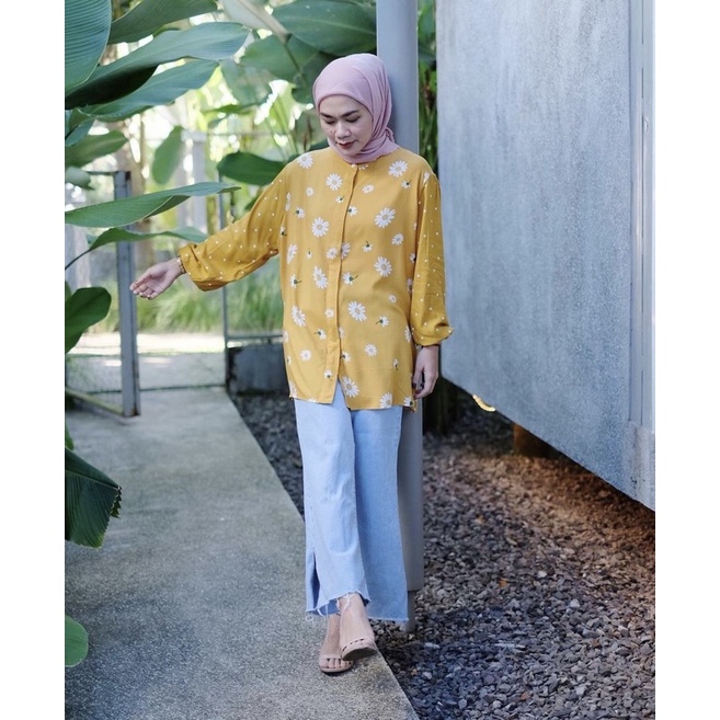 Miyasa Yellow Daisu by kalani label | Kemeja Tunik