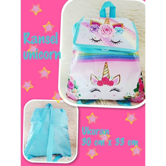 Jual Bisa Bayar Ditempat Souvenir Ulang Tahun Tas Ransel Unicorn Merah Muda Terlengkap