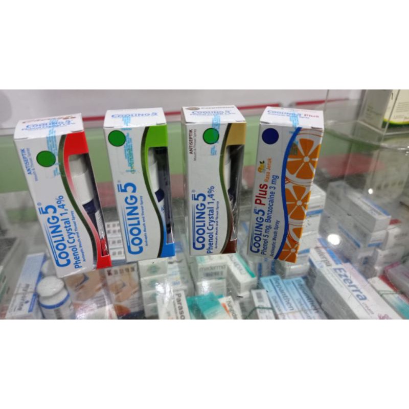 Cooling 5 spray, obat sariawan, sakit tenggorokan, antiseptik mulut dan tenggorokan