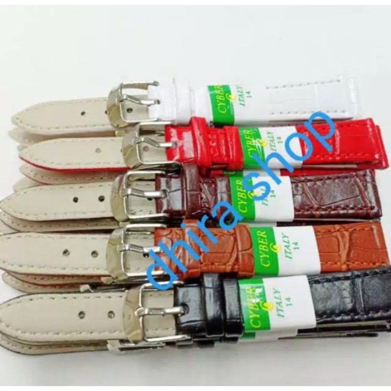 tali jam kulit CYBER,tali jam GEUNINELATER,bonus pen pengait tali/spring bar 12,14,16,18,20,22,24,26