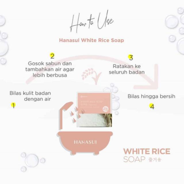 SABUN HANASUI - Hanasui White Rice Soap 60gr