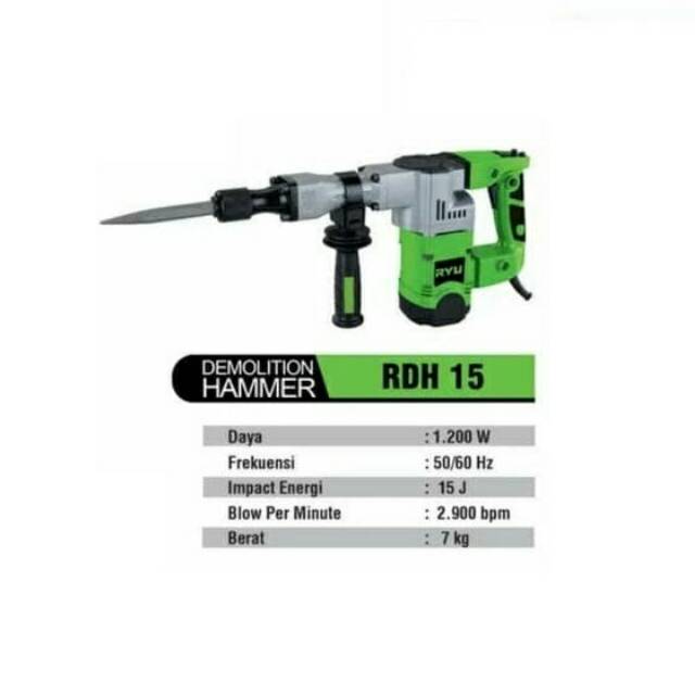 Ryu RDH 15 Demolition Hammer Bor Beton