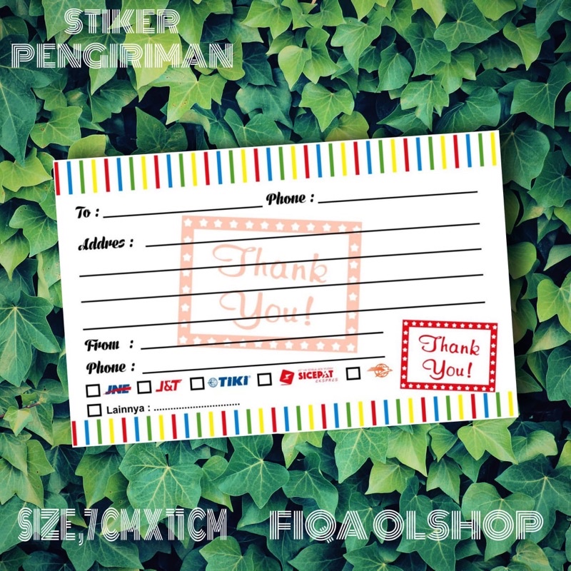 

ISI 50 PCS | STIKER PENGIRIMAN OLSHOP | STIKER PENGIRIMAN ONLINE SHOP - SIAP KIRIM