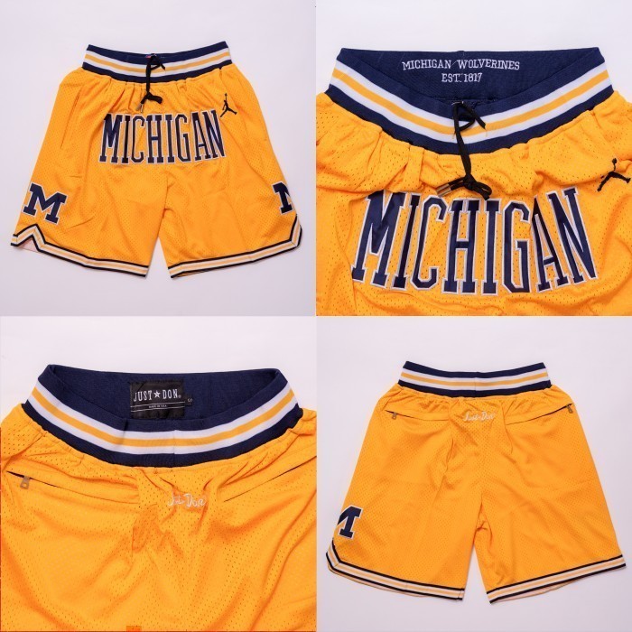Celana Basket Swingman Just Don Michigan Wolverines Kuning