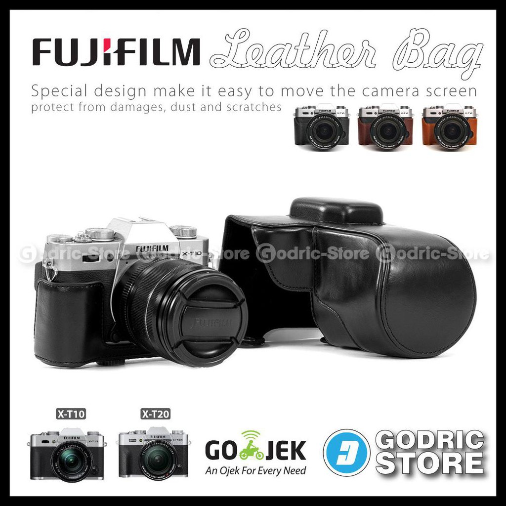 {BISA COD} Fujifilm X-T10 / XT10 / X-T20 / XT20 / X-T30 / XT30 Leather Bag / Case / Tas Kamera