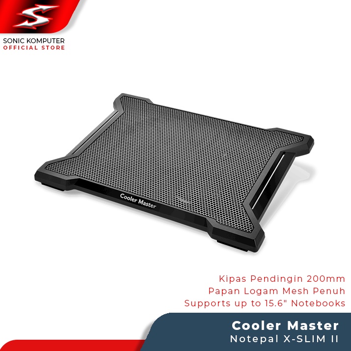 Kipas Laptop Cooler Master Notepal X-SLIM II Cooling Pad Coolpad Fan