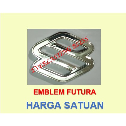 Emblem - Tulisan - Sticker - Tempelan - Logo S . Suzuki Futura. chrome