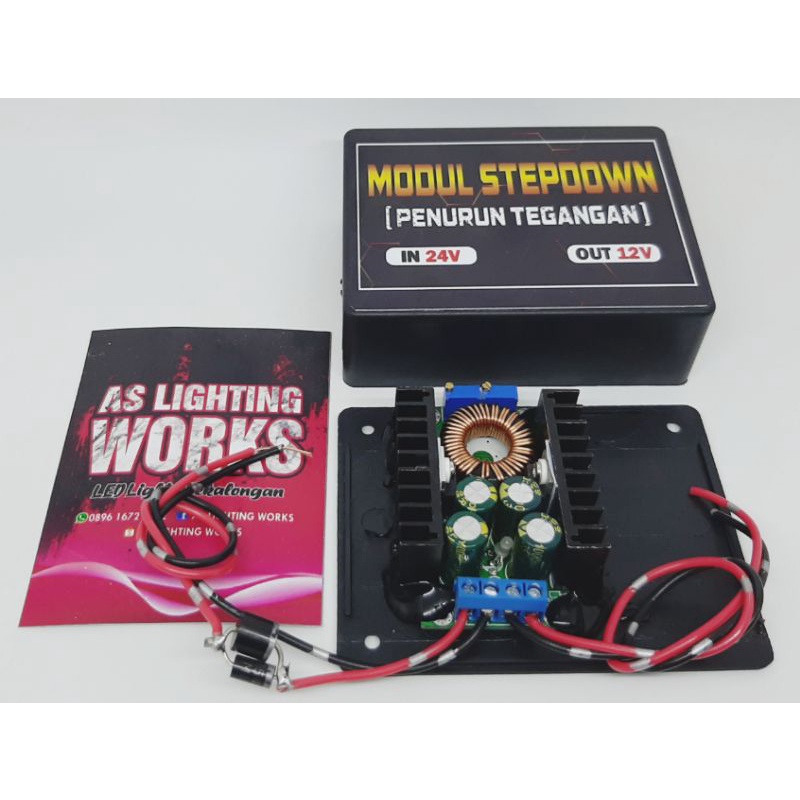 Modul STEPDOWN / Penurun Tegangan 24V ke 12V Truk Bus