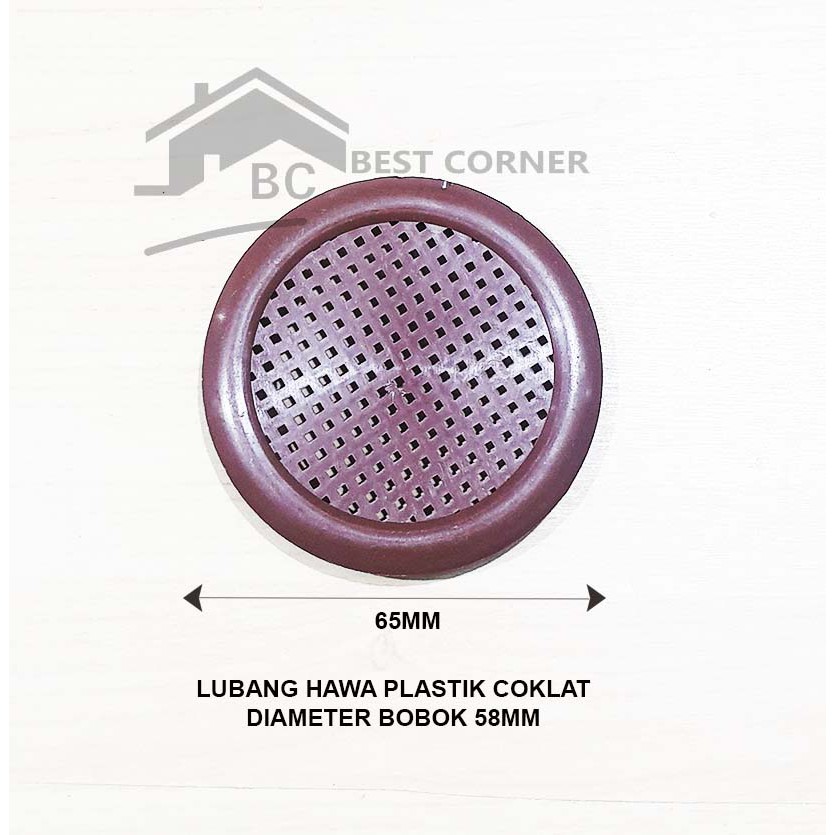Lubang Hawa / Saringan Hawa Plastik Bulat Warna coklat