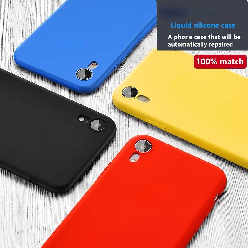 Casingsoft case SilikonKasing ponsel iphone 11 pro max 7 XR XS MAX 8 x 6 S Plus Liquid Soft Silicone Case Cover untuk