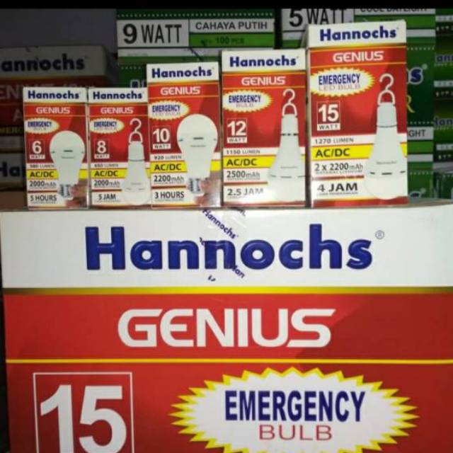 Hannochs Lampu Emergency Led Genius 6w/8w/10w/12w/15w