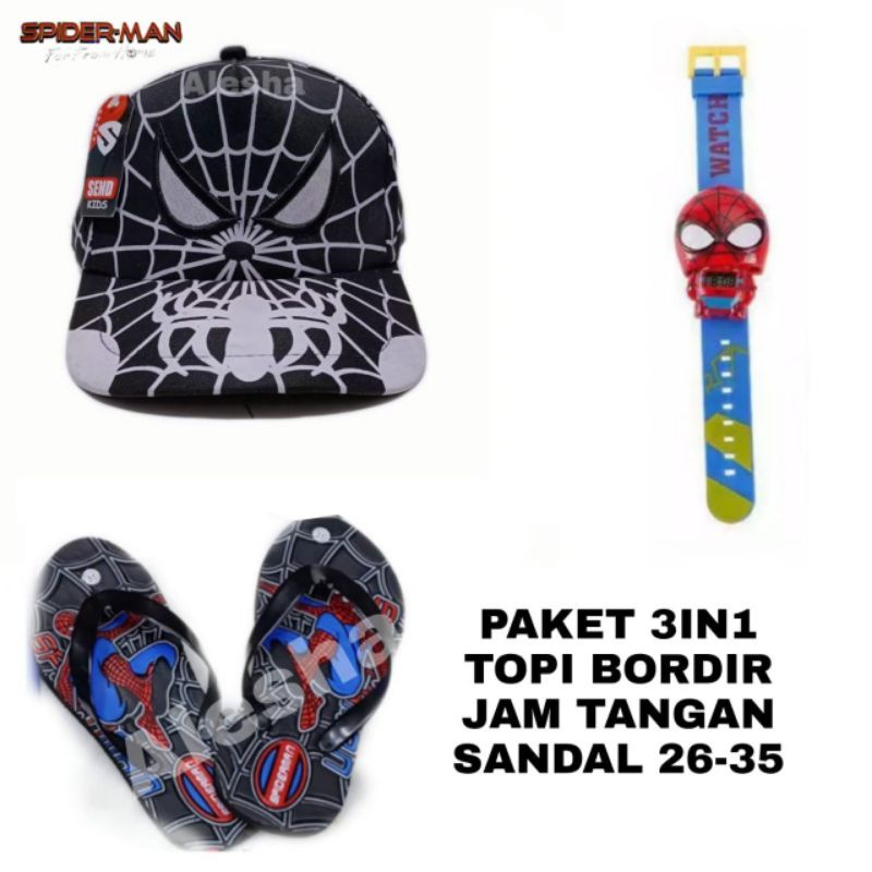 topi anak karakter 3in1 topi jam sendal