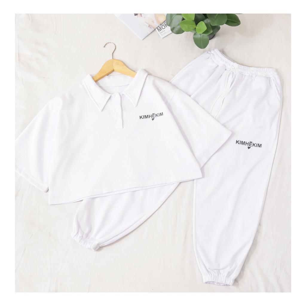 Kimhekim oneset longan pendek/ set wanita - setelan olahraga - set korean style