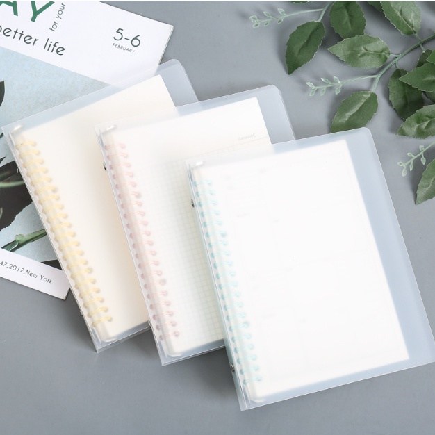 

Binder Dengan Ring Warna Macaron Transparan A5 / B5