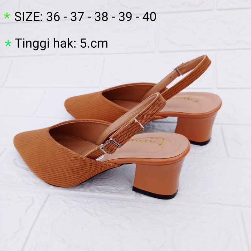 Sepatu sandal Heels Bustong Tali Belakang Wanita Terbaru Kekinian/Sendal Hak Tahu Wanita Remaja Terbaru/sandal Hak Tahu Pesta Mewah Murah Berkualitas Bisa Cod