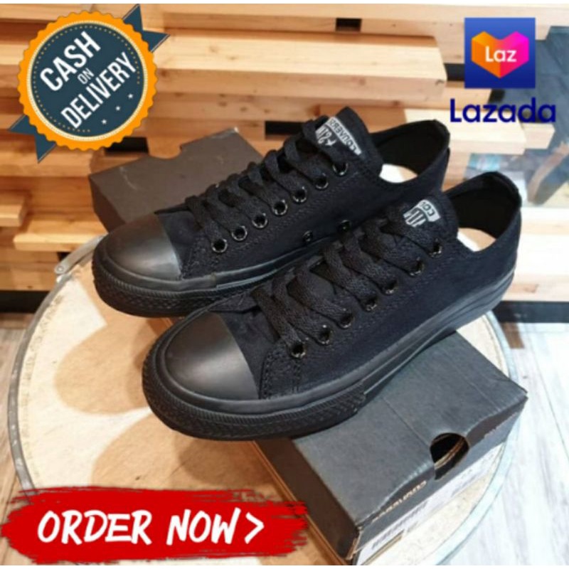 sepatu Allstarr converss hitam polos sepatu kets / sneakers keren berkualitas