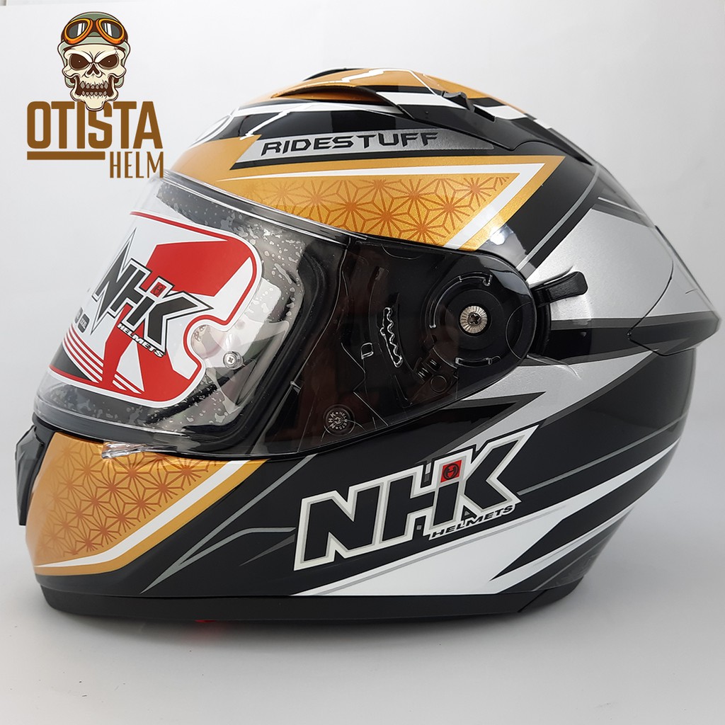 Helm Full Face Nhk Gp Prime Sambo Black Gold