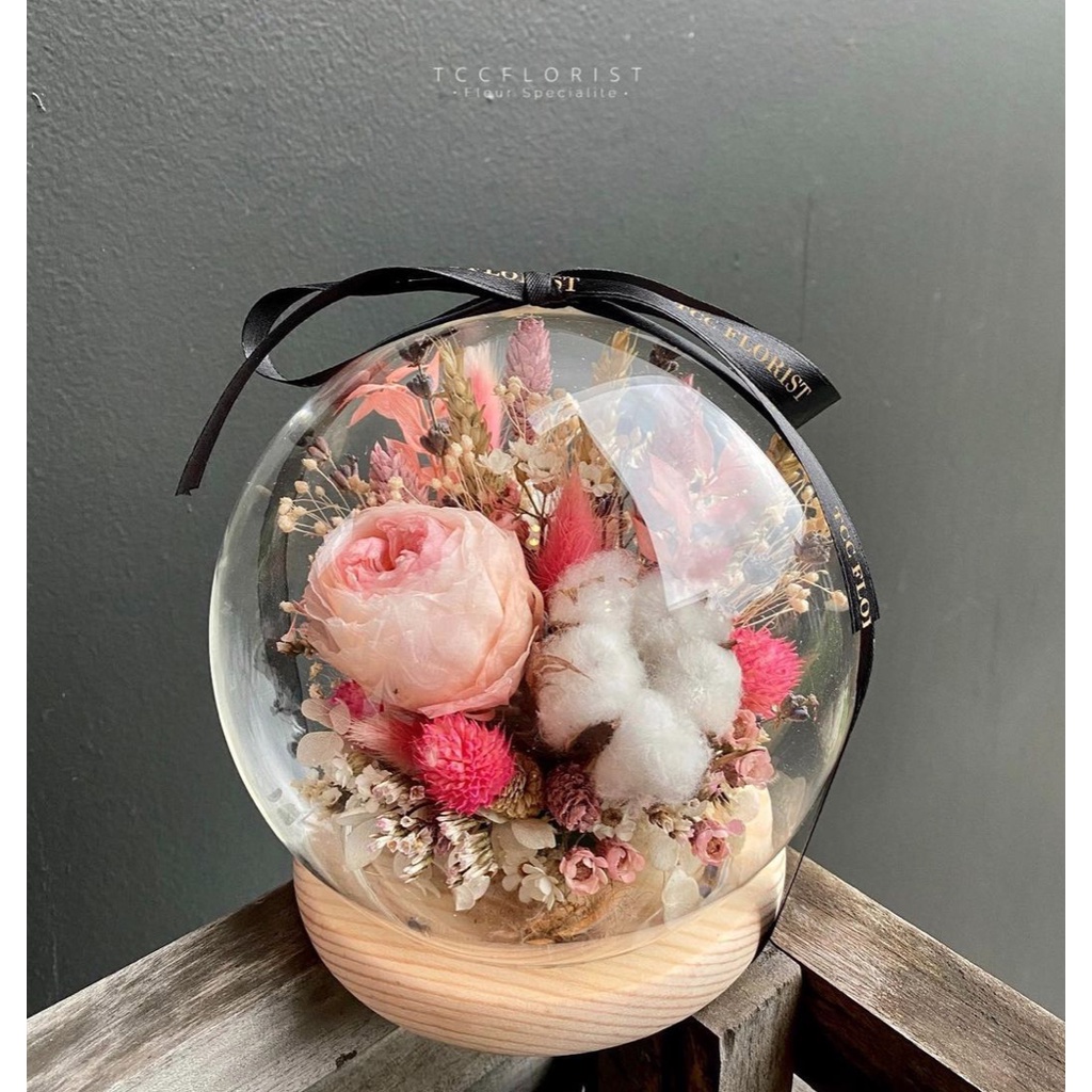 ROUND - DRIED DOME GLASS DOME