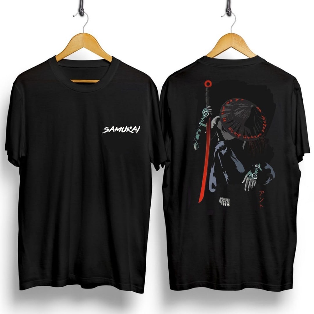 Kaos combed pria gambar SAMURAI ready stok / ALL SAMURAI IN HERE