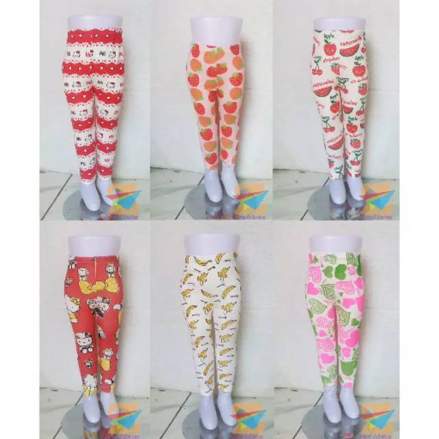 Celana panjang Legging bayi anak perempuan motif 6bulan 1 2 3 4 tahun