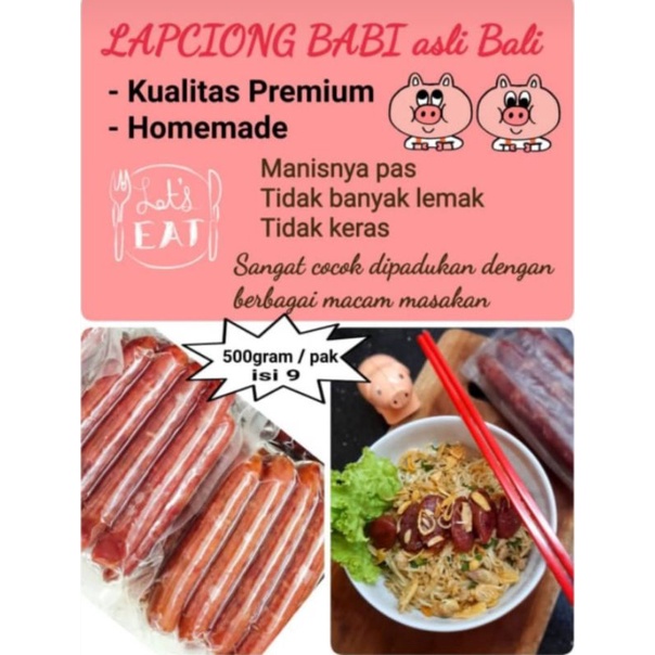 

Sosis Babi Lapciong bukan Titiles Fresh Homemade Bali asli 500 gram