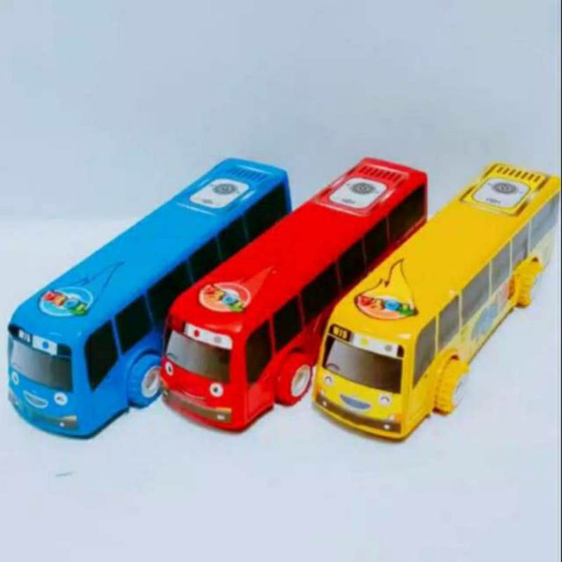 Mainan Anak Mobil Pullback Bus Tayo Toya Panjang 19cm/ Mobil Mobilan Bis Tayo Besar
