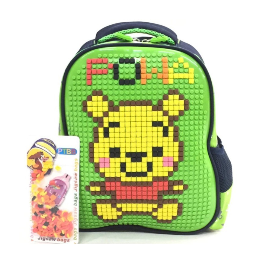 Tas Ransel Anak Powa Pixel 888 Original Kids Backpack - Skoola