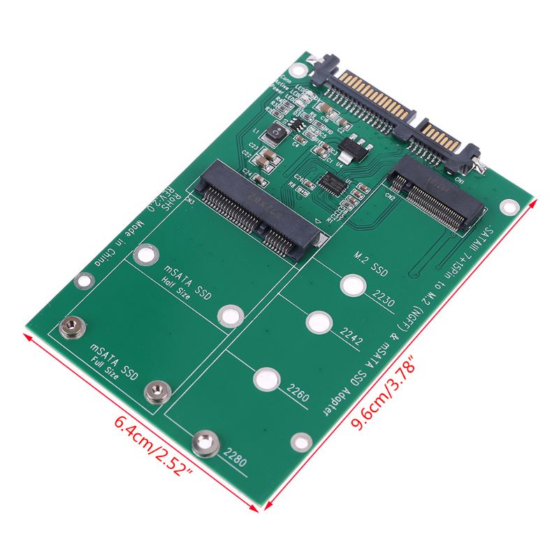 Btsg Untuk M.2 NGFF Msata SSD Ke 3.0 2.5 &quot;Adapter M2 PCI SSD Converter Riser Card