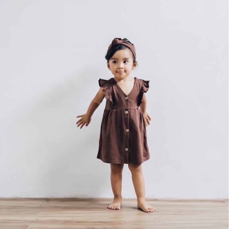 Bohopanna Febe Dress Anak size 0-8Y / Dress anak Perempuan Lucu Bahan Katun Adem Lembut - Boho Baby