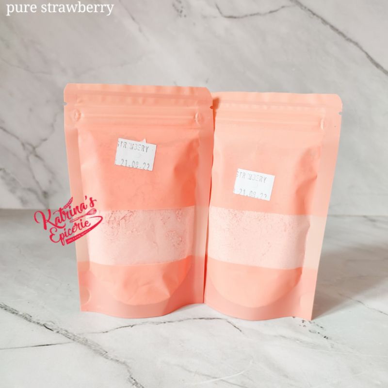 

Pure Starwberry Powder 50 Gram Perisa Makanan Food Grade