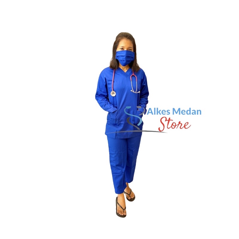 baju oka /baju Ok /baju jaga /baju ok /baju jaga perawat /baju scrub medis /baju medis /baju perawat /baju dokter / Baju OKA Lengan Panjang