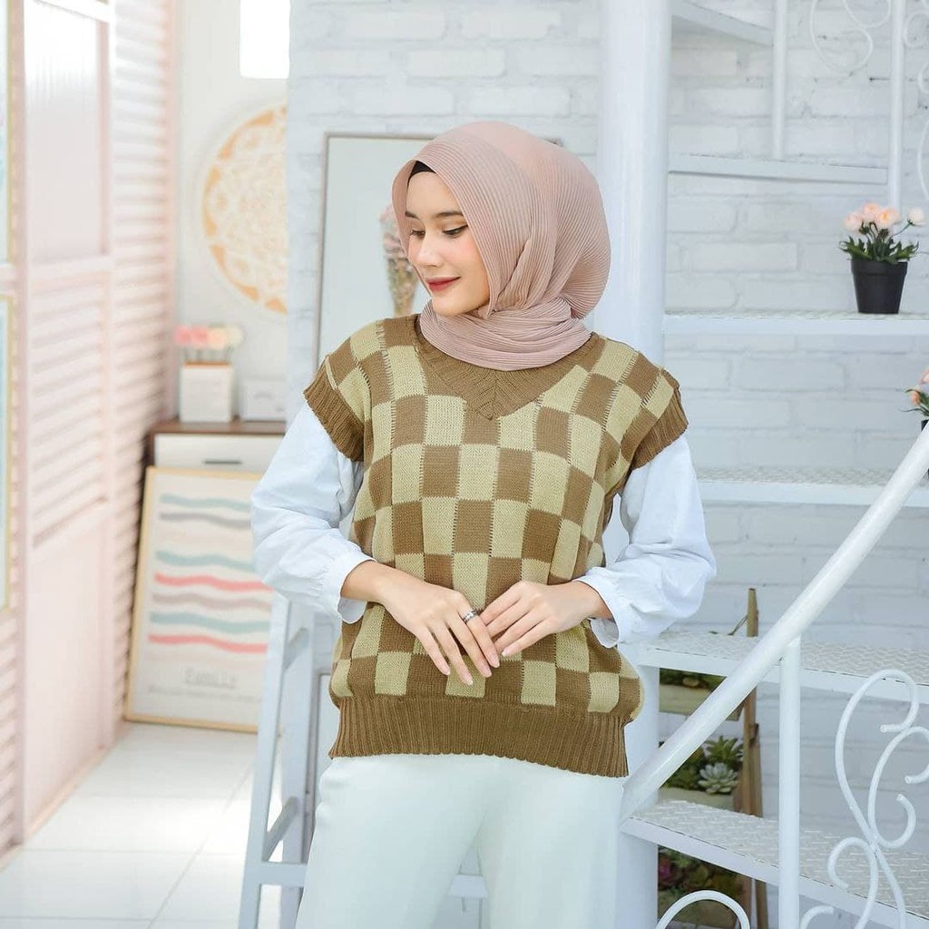 Nara Grosir - Big Catur Vest l Sweater Polos l Sweater Pria dan Wanita