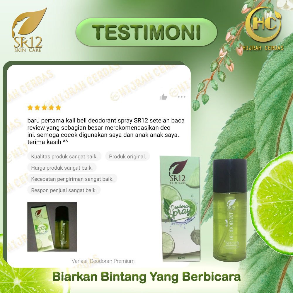 DEODORANT SPRAY SR12 / DEODORANT PREMIUM SR12 / DEO SPRAY SR12 / DEODORANT SR12 / DEODORAN SR12 / DEOSPRAY SR12 / DEO SR12 / DEODORAN HERBAL ALAMI / ATASI BAU BADAN DAN BAU KETIAK / AIR TAWAS HERBAL ORIGINAL