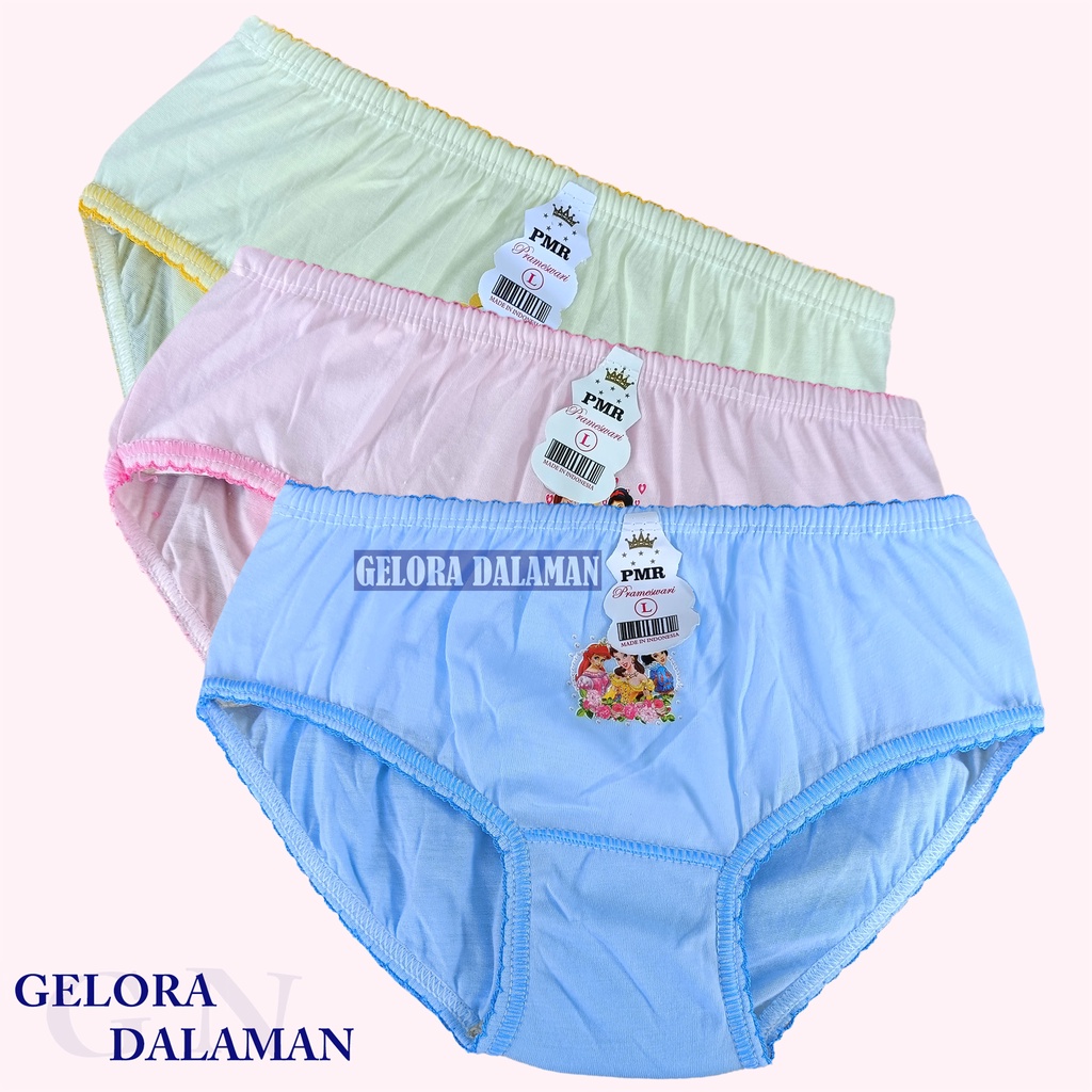 6 Pcs Celana Dalam Anak Perempuan Model Polos Semapk Anak Cewek Cd