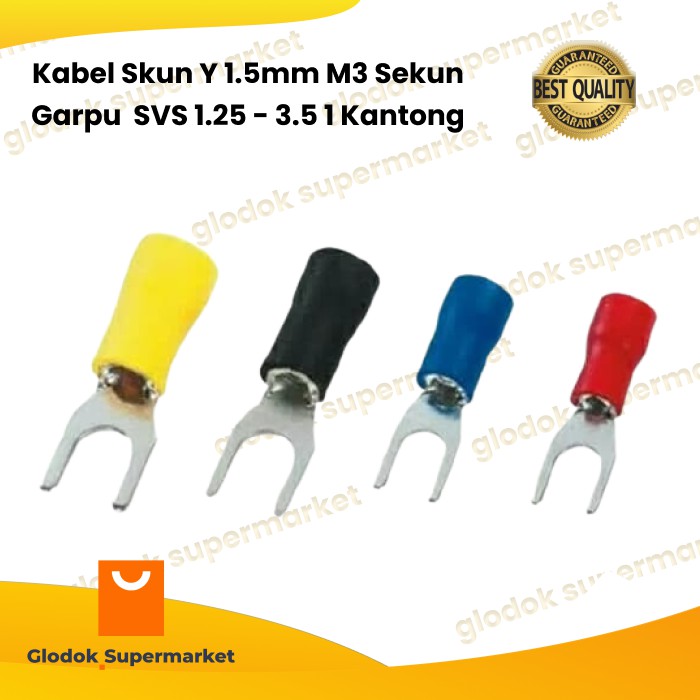 Kabel Skun Y 1.5mm M3 Sekun Garpu SVS 1.25 - 3.5 1pak - 100pcs