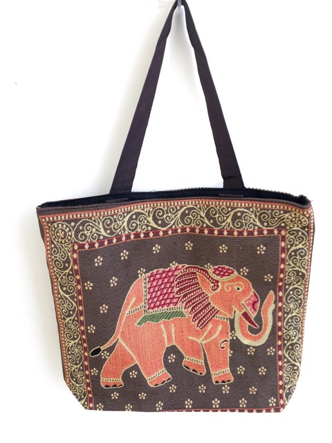 Tas Totebag kanvas thailand jinjing besar import elephant B series